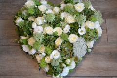 Coeur blanc et vert