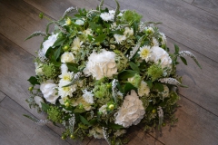 Coussin blanc et vert